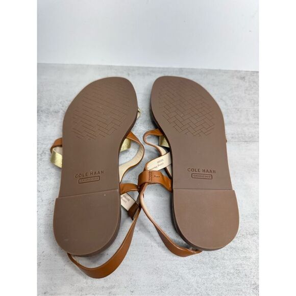 Cole Haan‎ Sandals Size 5.5B Strappy Crisscross Leather Cushioned - Picture 9 of 10